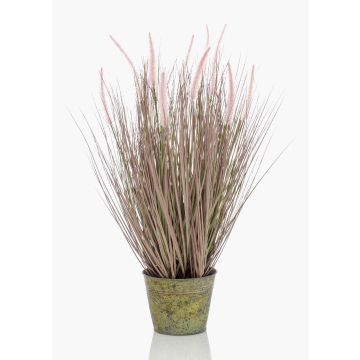 Konstgjort lampstädargräs OVIDIO, ax, zinkkruka, rosa-grön, 70cm Konstgjort lampstädargräs OVIDIO, ax, zinkkruka, rosa-grön, 70cm