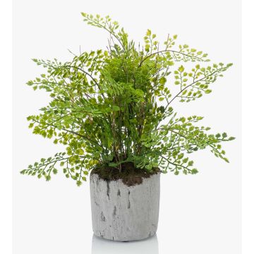 Konstgjord ormbunke SANTINA i cementkruka, grön, 30cm