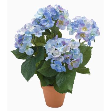 Konstgjord hortensia JONE i lerkruka, blå, 40cm Konstgjord hortensia JONE i lerkruka, blå, 40cm