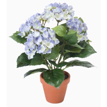 Konstblomma hortensia LAIDA i lerkruka, ljusblå, 35cm Konstblomma hortensia LAIDA i lerkruka, ljusblå, 35cm