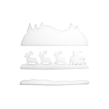 Fönsterdekoration vinterlandskap RALF av fleece, svårantändlig, 60x21cm - TILLVERKAD I TYSKLAND Fönsterdekoration vinterlandskap RALF av fleece, svårantändlig, 60x21cm - TILLVERKAD I TYSKLAND