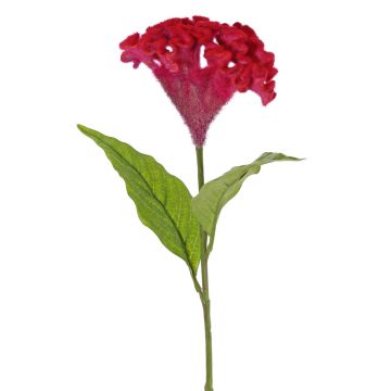 Konstgjord blomma tuppkam ANUBIS, violett-röd, 60cm, Ø14cm