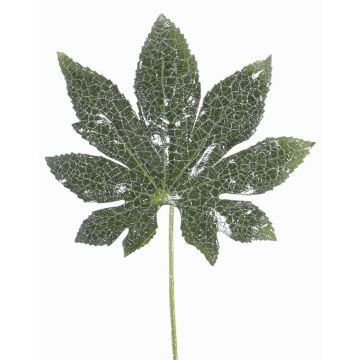 Konstblad Aralia-blad HERRO, glitter, grönt, 20cm