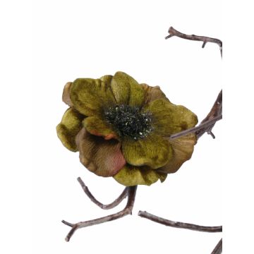 Konstgjord anemon GORO med klämma, olivgrön, Ø11cm Konstgjord anemon GORO med klämma, olivgrön, Ø11cm