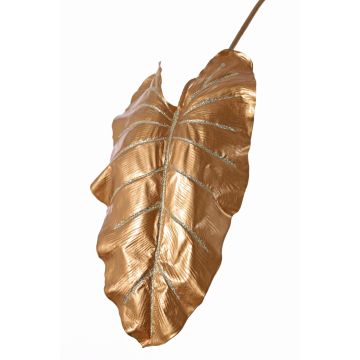 Plastblad från Alocasia Calidora, BOBY, glitter, guld, 110cm Plastblad från Alocasia Calidora, BOBY, glitter, guld, 110cm