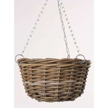 Korg för hängande blommor NICOLINA, beige, 18cm, Ø30cm