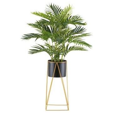 Plastpalm Kentia WILSON i metallkruka, med stativ, 110cm