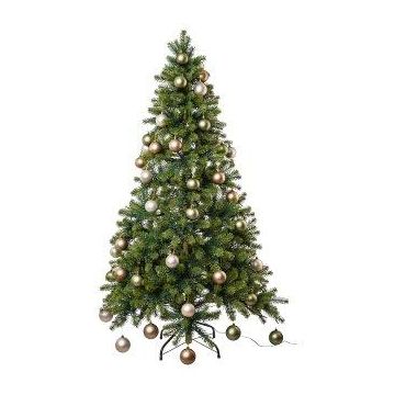 Konstgjord gran APALMO, LED-lampor, grön-krämfärgad, 150cm