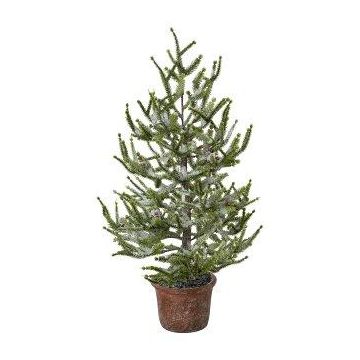 Dekorationsgran MALKE i dekorativ kruka, snötäckt, 65cm Dekorationsgran MALKE i dekorativ kruka, snötäckt, 65cm