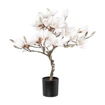 Konstgjord magnoliaträd DOLS, konstgjord stam, med blommor, snötäckt, LED-belysning, 60cm Konstgjord magnoliaträd DOLS, konstgjord stam, med blommor, snötäckt, LED-belysning, 60cm