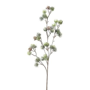 Dekorativ gren av ceder SNALTI med kottar, frostad, vit-grön, 65cm Dekorativ gren av ceder SNALTI med kottar, frostad, vit-grön, 65cm