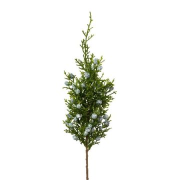 Konstgjord enbärsgren VOSTER med bär, grågrön, 30cm