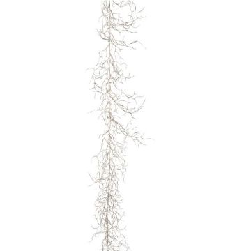Konstgjord girland Korall UBARAN, silver, 185cm