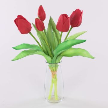 Konstblommor, tulpanbukett LEANA, röd, 30cm, Ø20cm Konstblommor, tulpanbukett LEANA, röd, 30cm, Ø20cm