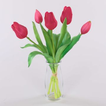 Konstgjorda tulpaner i bukett LEANA, cerise-grön, 30cm, Ø20cm Konstgjorda tulpaner i bukett LEANA, cerise-grön, 30cm, Ø20cm