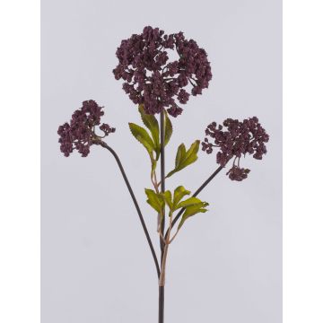 Konstgjord blomkvist av rölleka VOLKERDINE, mörkvioletta, 70cm