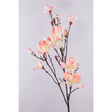 Konstgjord magnoliagren YONA, rosa-gul, 130cm, Ø5-15cm