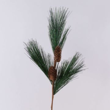 Konstgjord tallkvist AZMERA med kottar, grön, 65cm