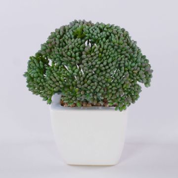 Konstgjord växt Sedum telephium KATNISS, keramikkruka, grön, 14cm