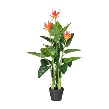 Konstblomma indiskt blomrör ZILFON i dekorativ kruka, orange, 105cm Konstblomma indiskt blomrör ZILFON i dekorativ kruka, orange, 105cm