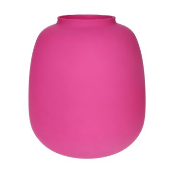 Glasvas CAYDENCE, mat cerise, 25,3cm, Ø22,2cm