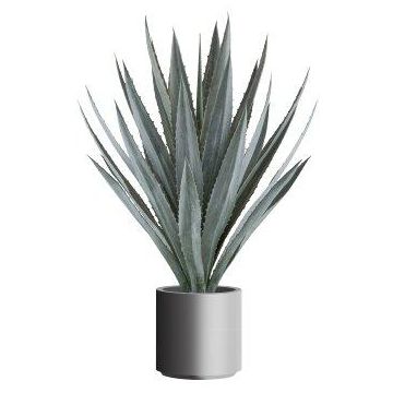 Konstgjord suckulent Agave tequilana BRINK i dekorativ kruka, grågrön, 110cm