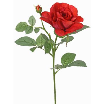 Konstblomma ros WAIOLA, röd, 65cm, Ø11cm