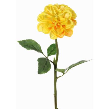 Konstgjord dahlia TINKALA, gul, 60cm, Ø12cm