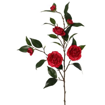 Konstgjord kameliagren YARINA med blommor, röd, 75cm Konstgjord kameliagren YARINA med blommor, röd, 75cm