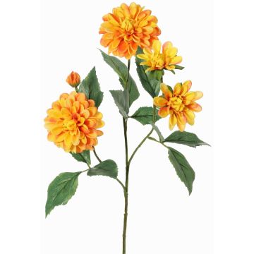 Dekorativ kvist, konstgjord dahlia QUINKA, orange-gul, 70cm Dekorativ kvist, konstgjord dahlia QUINKA, orange-gul, 70cm