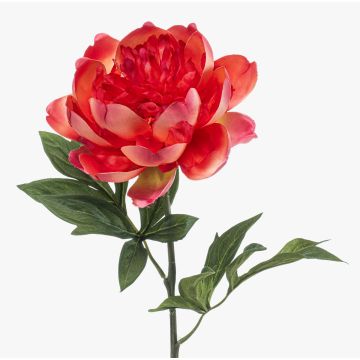 Konstgjord blomma, pion TWOLER, korall, 60cm, Ø13cm Konstgjord blomma, pion TWOLER, korall, 60cm, Ø13cm