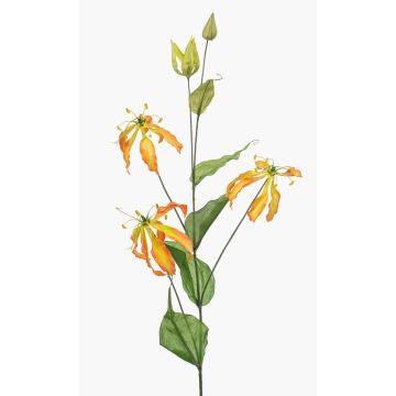 Konstgjord kvist av gloriosa KEXROL, gul-orange, 105cm Konstgjord kvist av gloriosa KEXROL, gul-orange, 105cm