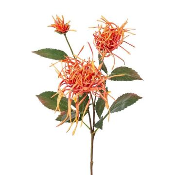 Dekorativ gren med krysantemum MIRANE, orange, 70cm Dekorativ gren med krysantemum MIRANE, orange, 70cm