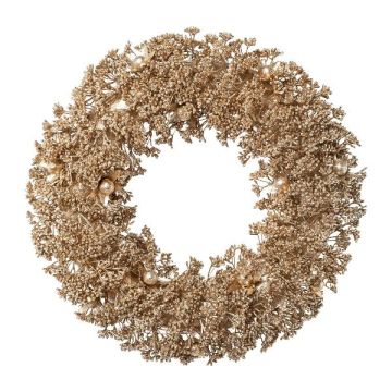 Dekorativ krans med ljusbär DORNI, guld, Ø35cm Dekorativ krans med ljusbär DORNI, guld, Ø35cm