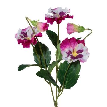 Dekorationsblomma, pensé MONDYL, med stjälk, cerise-vit, 25cm Dekorationsblomma, pensé MONDYL, med stjälk, cerise-vit, 25cm