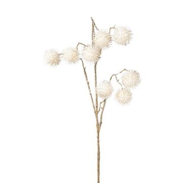 Konstgjord gren av platan VELMOR med frukter, kräm-guld, 85cm