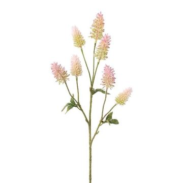 Konstgjord kvist vitklöver TREVLA med blommor, rosa, 55cm, Ø3-3,5cm