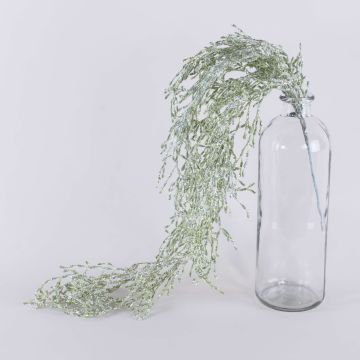 Konstgjord Tillandsia Usneoides NEAL på stickpinne, glitter, silver, 90cm