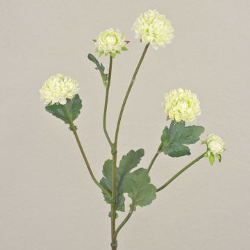 Konstgjord krysantemum RYON, vit, 70cm, Ø3-5cm