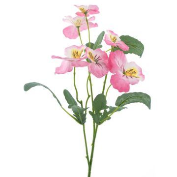 Dekorativ kvist med penséer SIREL, rosa-gul, 65cm Dekorativ kvist med penséer SIREL, rosa-gul, 65cm