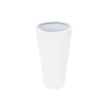 Blomkruka LEOPOLDO, vit, 69cm, Ø39cm