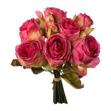 Konstblombukett med rosor NERZO, cerise, 30cm Konstblombukett med rosor NERZO, cerise, 30cm