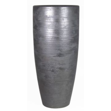 Stor keramikvas THORAN med ådring, svart, 90cm, Ø37cm