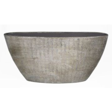 Båtskål i keramik AGAPE med ådring, vitbrun, 73x17x36cm Båtskål i keramik AGAPE med ådring, vitbrun, 73x17x36cm