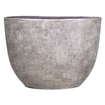Oval keramikkruka AGAPE med ådring, vitbrun, 50x20x36cm Oval keramikkruka AGAPE med ådring, vitbrun, 50x20x36cm