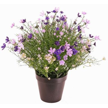 Dekorationsblomma Impatiens GISINDA i dekorativ kruka, lila-lila, 40cm
