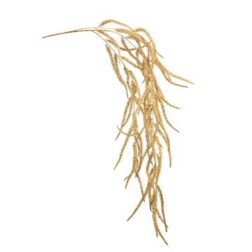 Dekorativ gren Amaranthus DEDALO med blommor, hängande, guld, 100cm
