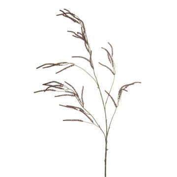 Dekorativ gren av amarant CERRO med blommor, brun, 100cm