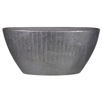 Skålformad keramikskål AGAPE med ådring, svart, 73x17x36cm Skålformad keramikskål AGAPE med ådring, svart, 73x17x36cm