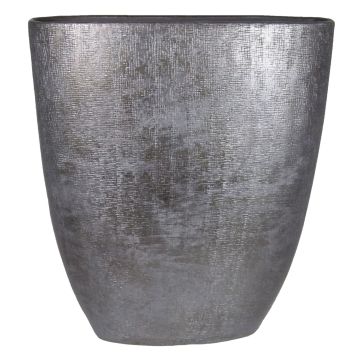 Oval keramikvas AGAPE med ådring, svart, 51x17x57cm